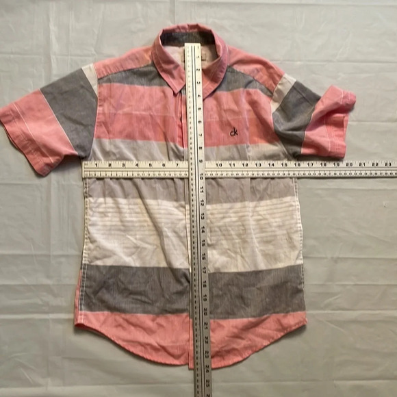 Calvin Klein kids button down dress shirt size MED 10/12 - Picture 3 of 4